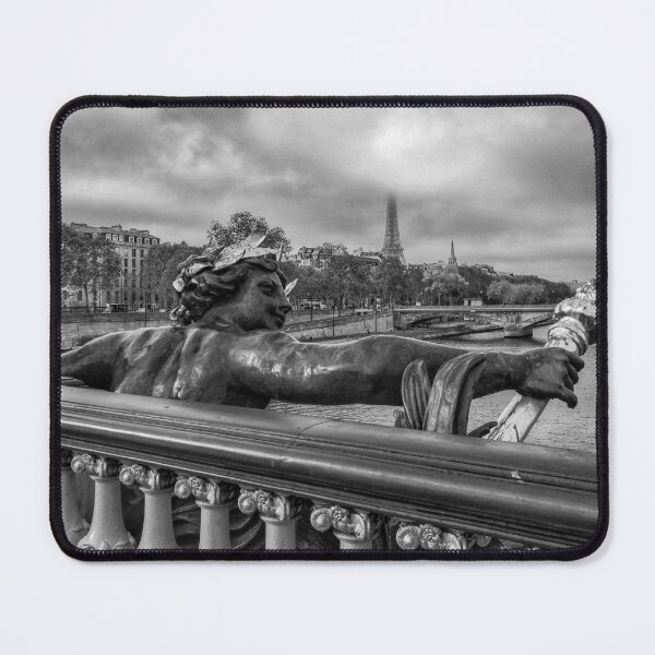 Item preview, Monochrome of Eiffel Tower Lost in Clouds designed and sold by ylbartstudio.