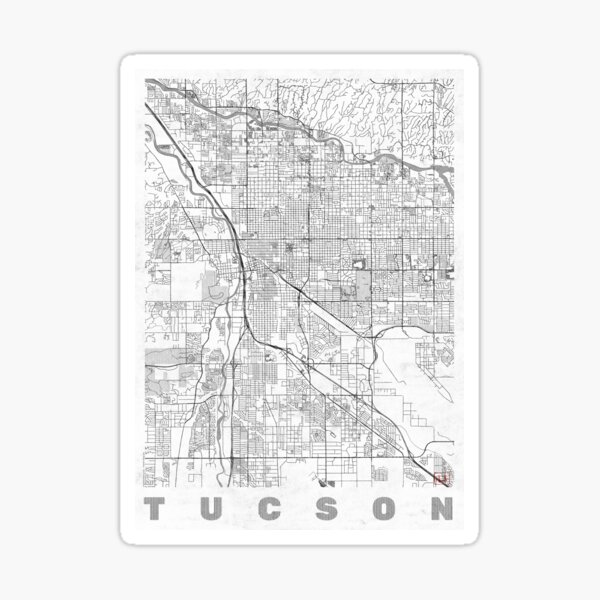 Tucson Map Line Sticker