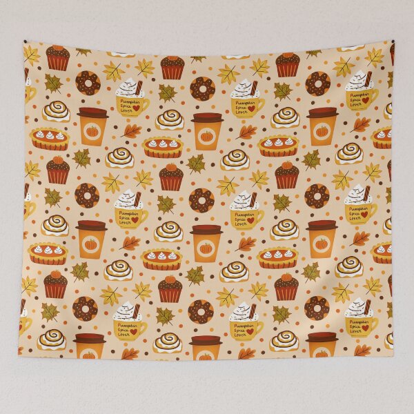 Item preview, Fall Pumpkin Spice Treats Pattern designed and sold by draftsxdoodles.