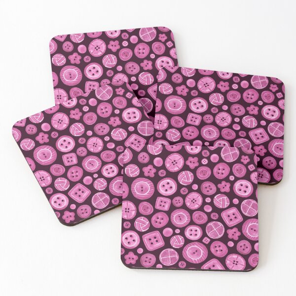 Item preview, Painted Buttons // Black & Pink designed and sold by The Wellington Boot.