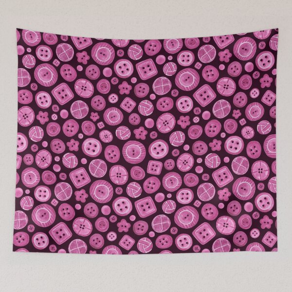 Item preview, Painted Buttons // Black & Pink designed and sold by The Wellington Boot.