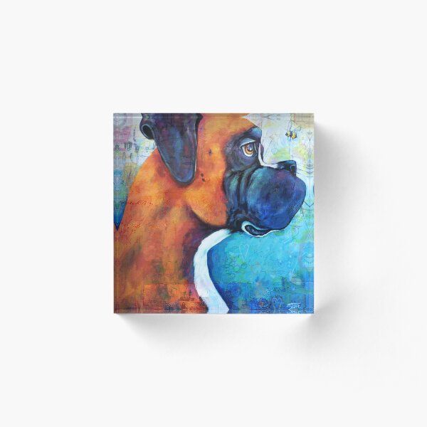 Boxer and the Bee Acrylic Block