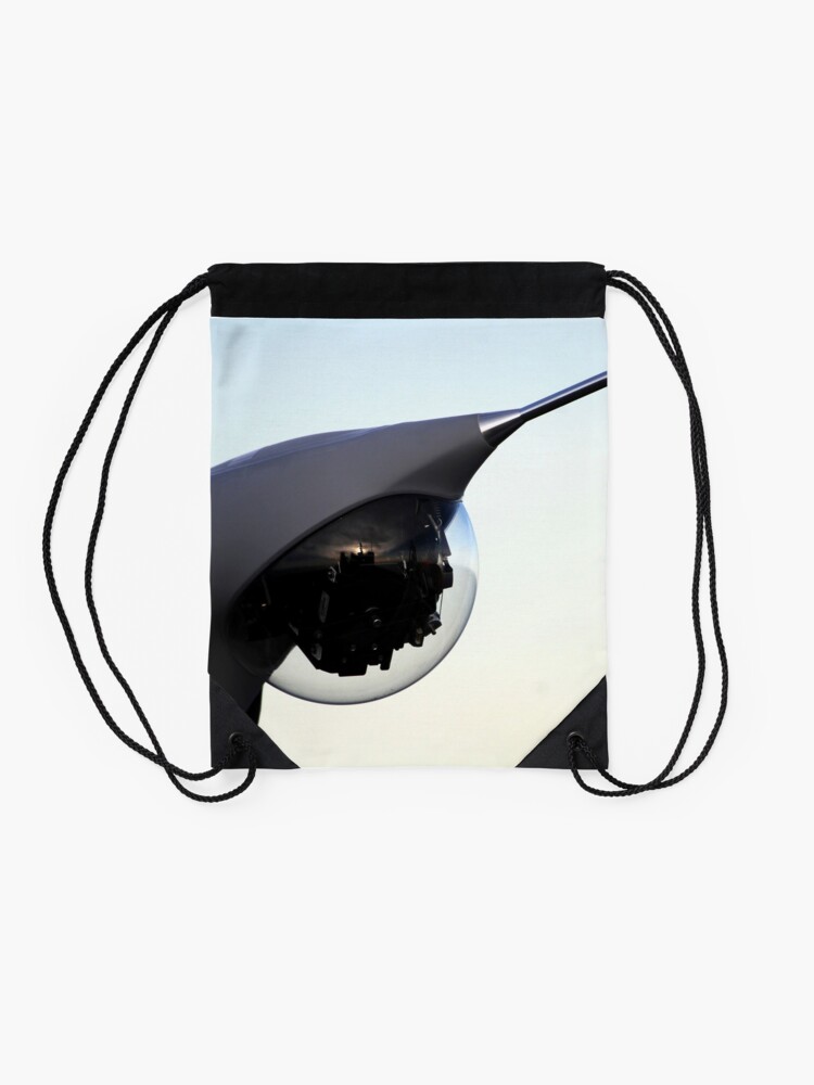 Alternate view of A Scan Eagle unmanned aerial vehicle is positioned for launch. Drawstring Bag