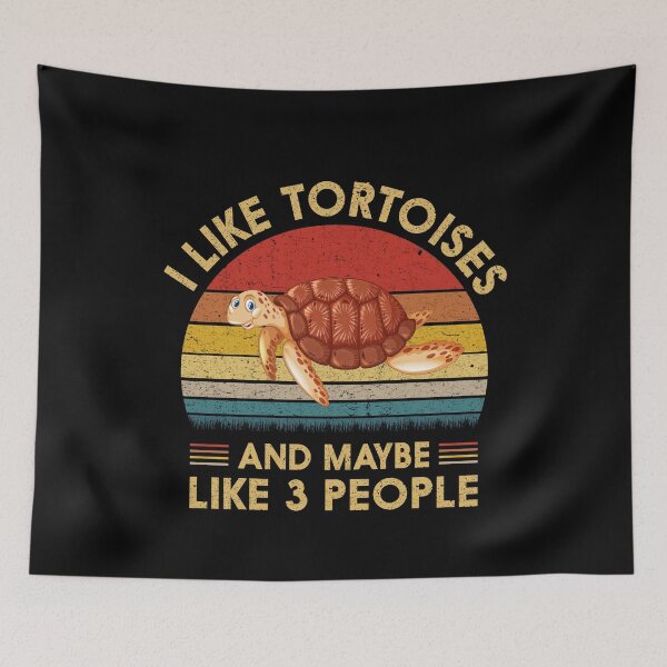 Item preview, I Like Tortoises and Maybe 3 People Vintage Retro designed and sold by decentwearstore.