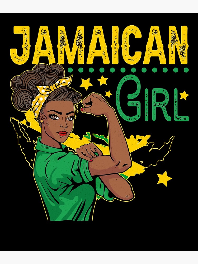 Póster «Chica jamaicana Jamaica 60º Día de la Independencia» de Scotte