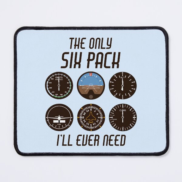 Item preview, Pilot Six Pack - Basic Six Flight Instruments Airplane Cockpit Fake Muscle Funny Pilot Quote designed and sold by Kristina M.