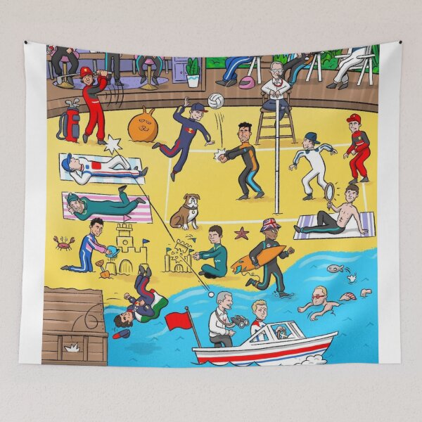 Item preview, F1 All Driver Summer Vacation Illustration designed and sold by Redexon.
