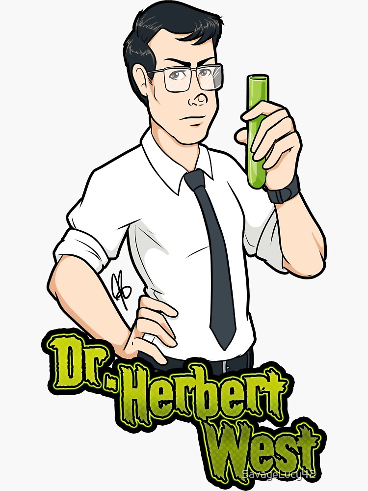 "Dr Herbert West" Sticker by SavageLucy42 Redbubble