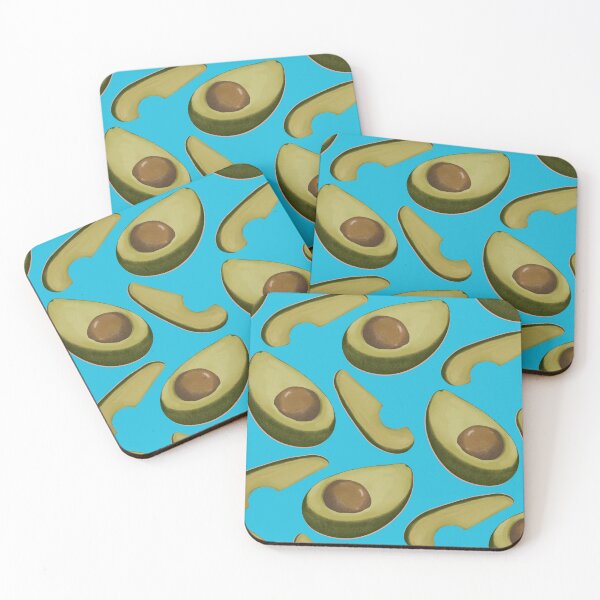 Item preview, Avocado - blue background designed and sold by sylviabosky.