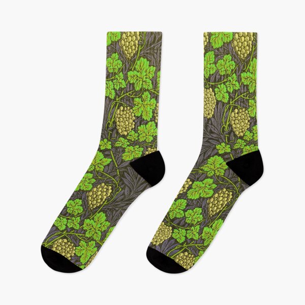 Item preview, GRAPES ,VINES AND GREEN LEAVES Art Nouveau  Green Grey Floral Pattern designed and sold by BulganLumini.