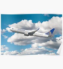 United Airlines Boeing 737 Poster