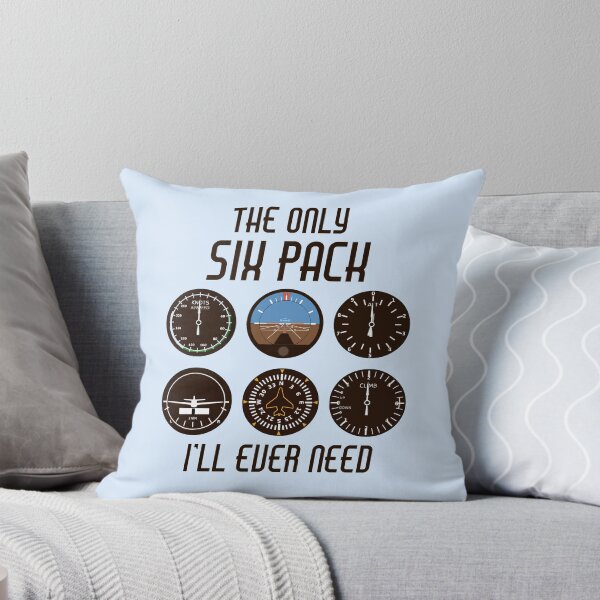 Item preview, Pilot Six Pack - Basic Six Flight Instruments Airplane Cockpit Fake Muscle Funny Pilot Quote designed and sold by Kristina M.