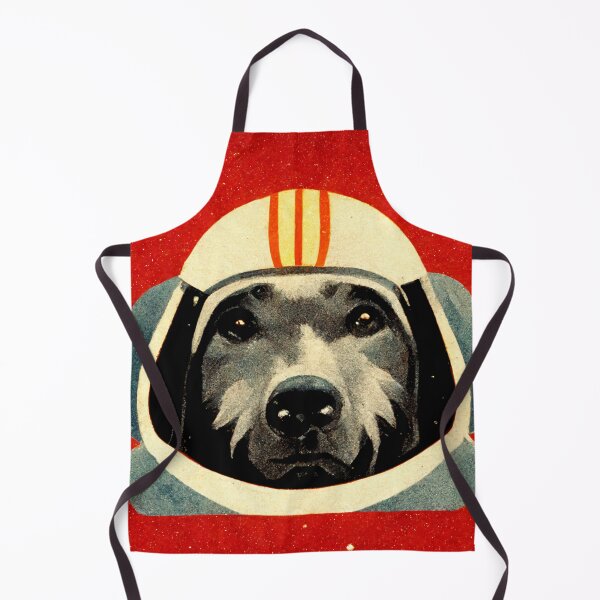 Item preview, Grey Hound Soviet Space Dog Cosmonaut Portrait in Propaganda Style designed and sold by laika-et-al.