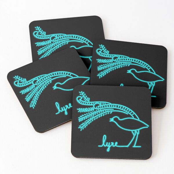 Item preview, Neon lyrebird in cyan designed and sold by TheLoneIbis.