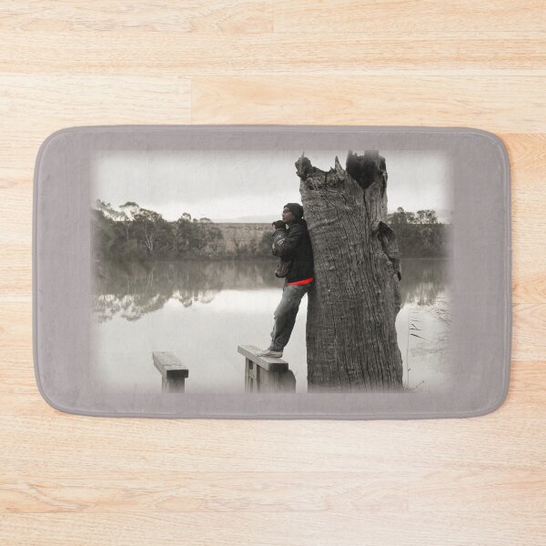 Item preview, Man and dog on the River Murray designed and sold by indiafrankk.