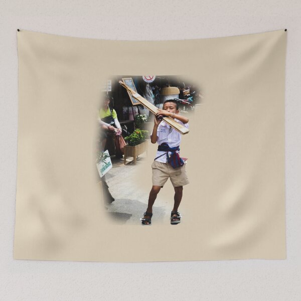 Item preview, Young musician playing Khlui, Thailand designed and sold by indiafrankk.