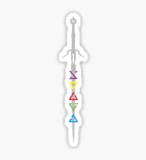Minimalist Zireael Sword with Signs Sticker