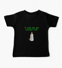 Linux Baby sudo apt-get install milk Baby T-Shirt