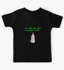 Linux Baby sudo apt-get install milk Kids Tee