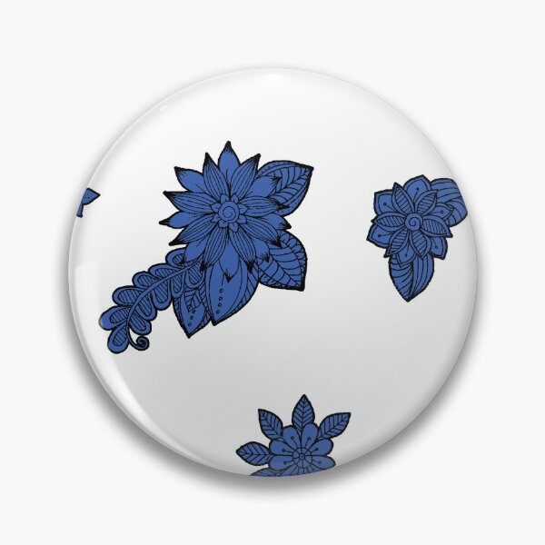 Item preview, Blue Flowers and Leaves Doodle designed and sold by Pavnud.