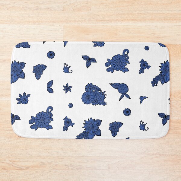 Item preview, Blue Flowers and Leaves Doodle designed and sold by Pavnud.