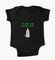 Linux Baby sudo yum install milk One Piece - Short Sleeve