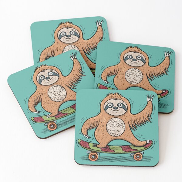 Item preview, Cute Skateboarding Sloth designed and sold by RGB-Ginger.
