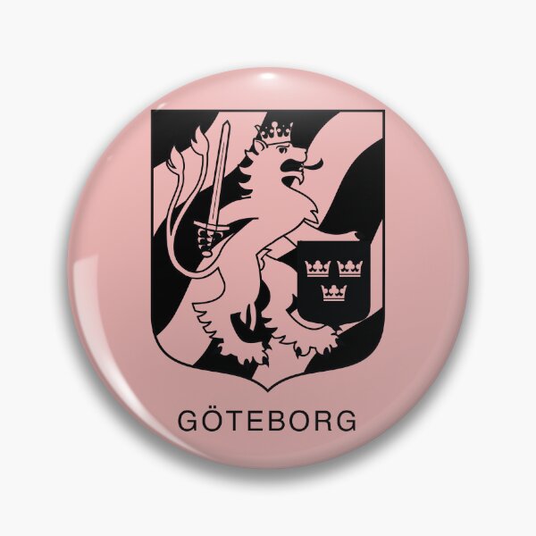 Item preview, Sworded Lion, the Coat of Arms of Göteborg, Sweden, Black Print (Svenska Städer)  designed and sold by Landskapsbutiken .com.