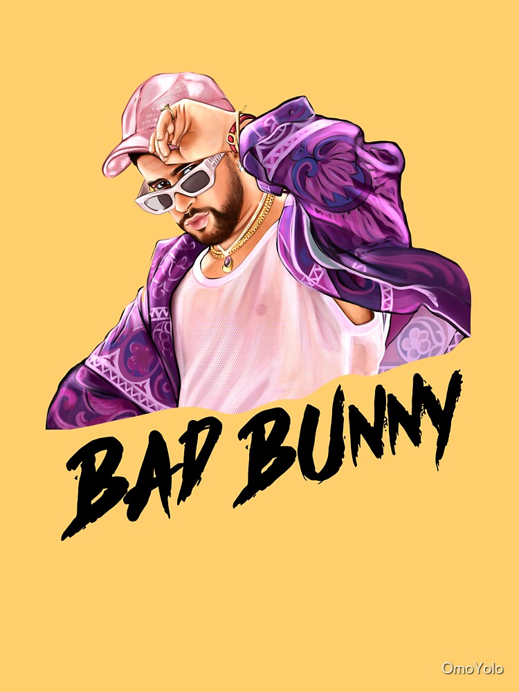 Disover Bad Bunny in Pink Hat Un Verano Sin Ti Illustration T-Shirt