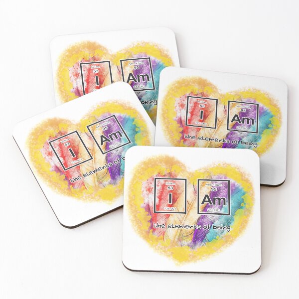 Item preview, I Am Heart With Feathers Periodical Table of Elements Words Spiritual Element the Power of the Great I Am designed and sold by Siela.