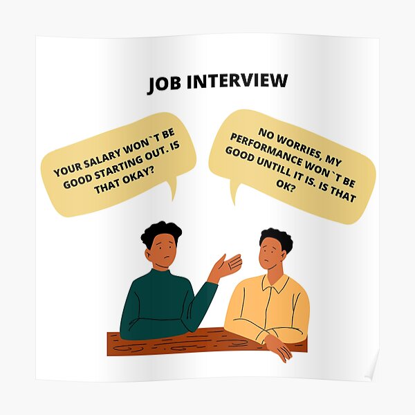 quot Job Interview Joke HR Jokes Job - Poster,504x498,f8f8f8 Pad,600x600,f8f8f8 