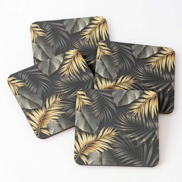 Item preview, Black and Gold Leaves 2 designed and sold by Divine Ease.