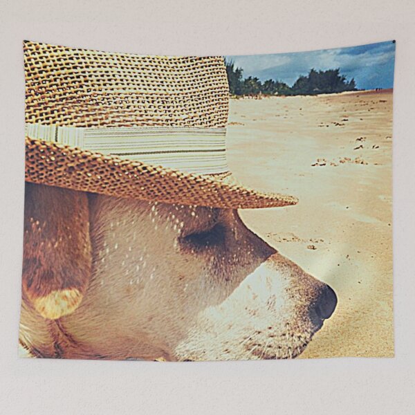 Item preview, Cute Dog Wearing a Hat designed and sold by lets-travel.