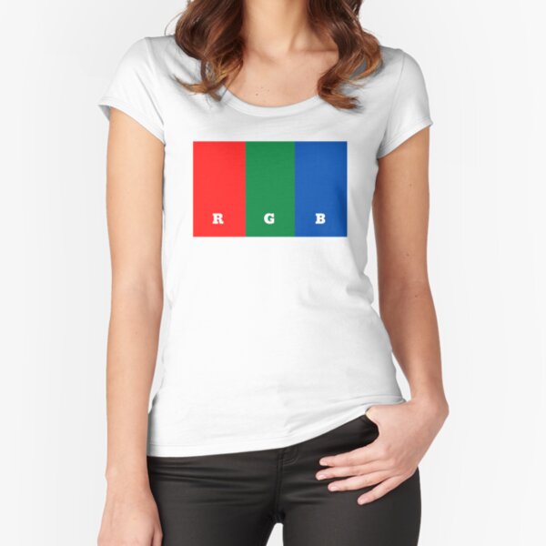RGB Colors: Red Green Blue Fitted Scoop T-Shirt