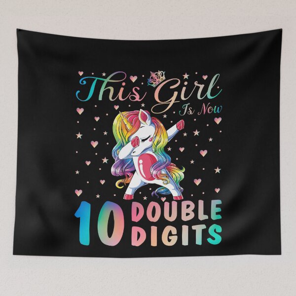 Item preview, 10 Years Old This Girl Is Now 10 Double Digits 10th Birthday Girl designed and sold by decentwearstore.