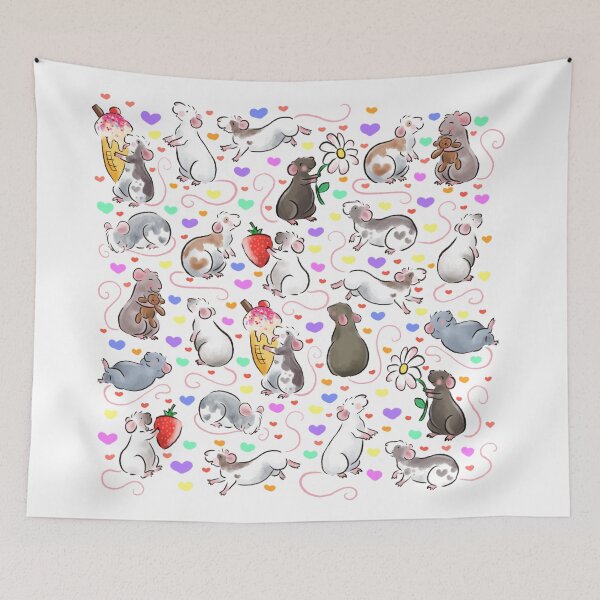 Item preview, I love rats  designed and sold by Whimsicolourart.