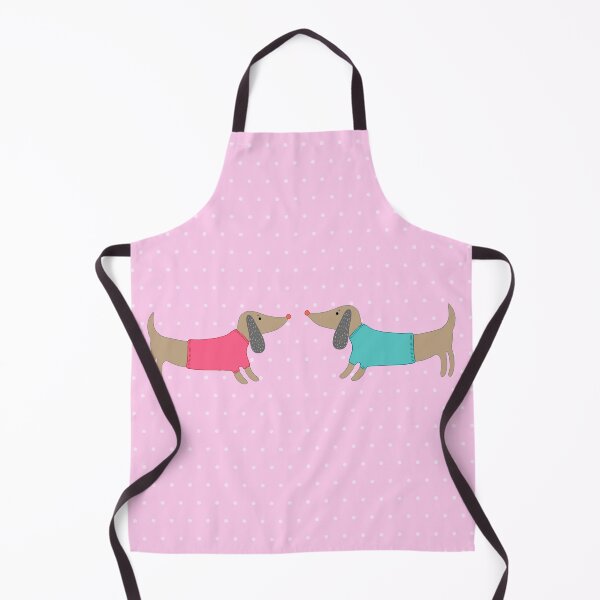 Item preview, Cute dogs in love with dots in pink background designed and sold by bigmoments.