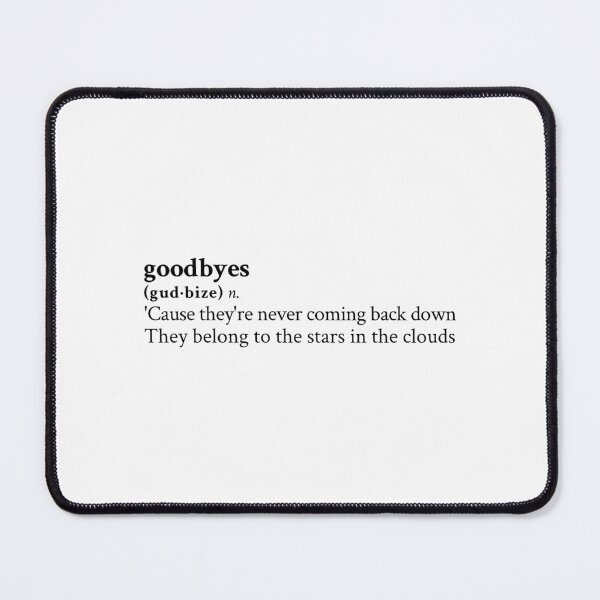 Item preview, Goodbyes by Jorja Smith designed and sold by StickTheSong.