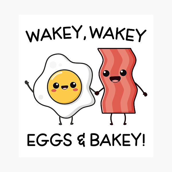 Aperçu de l'œuvre Oeufs Wakey Wakey et Bakey créée et vendue par PaulSDesign.