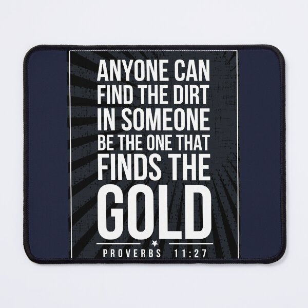 Item preview, Proverbs 11:27 Subway style (white text on black) designed and sold by Dpe1974.