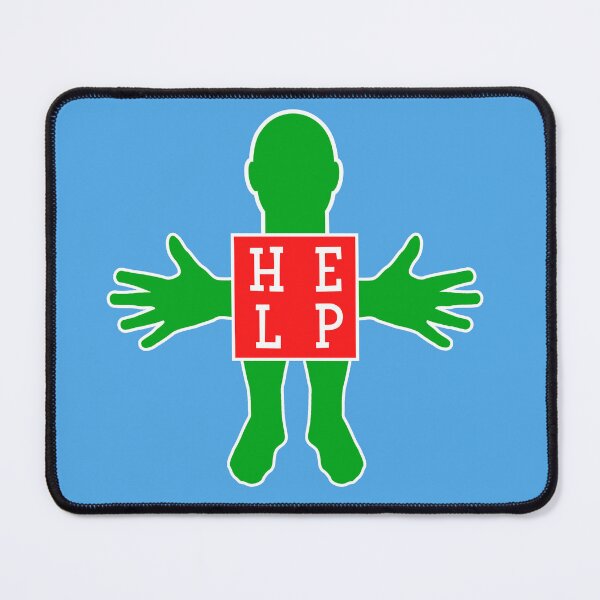 Item preview, Human figure - HELP - Red and green colors - Slab font designed and sold by RainbowWordLand.