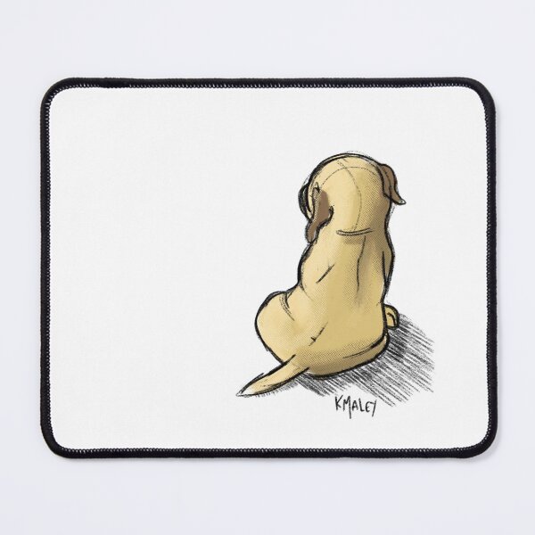 Item preview, Pug dog back cute illustration designed and sold by MaleyLikeMaybe.