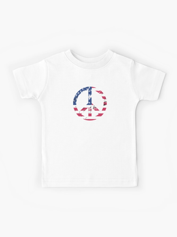 peace sign american flag shirt