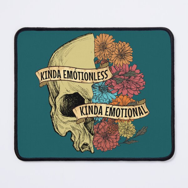 Item preview, Kinda Emotionless, Kinda Emotional - retro floral skull designed and sold by JuliaPop.