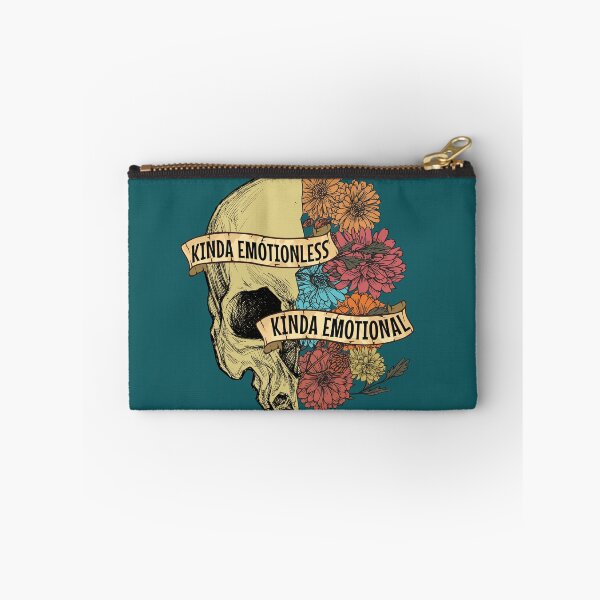 Item preview, Kinda Emotionless, Kinda Emotional - retro floral skull designed and sold by JuliaPop.