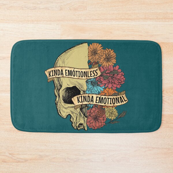 Item preview, Kinda Emotionless, Kinda Emotional - retro floral skull designed and sold by JuliaPop.