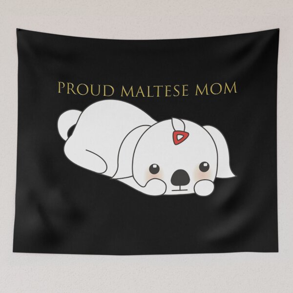 Artikelvorschau, Stolzes maltesisches Mama-Shirt, stolzes maltesisches Mama-Telefongehäuse, stolzes maltesisches Mama-Kissen, stolzes maltesisches Mama-Kleid, stolzes maltesisches Mama-Shirt für ihr Baby entworfen und verkauft von Poussyarts.