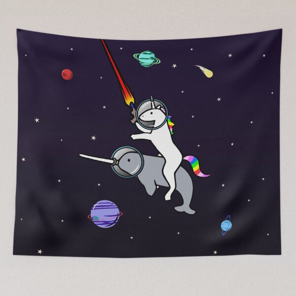 Item preview, Unicorn Riding Narwhal In Space designed and sold by jezkemp.