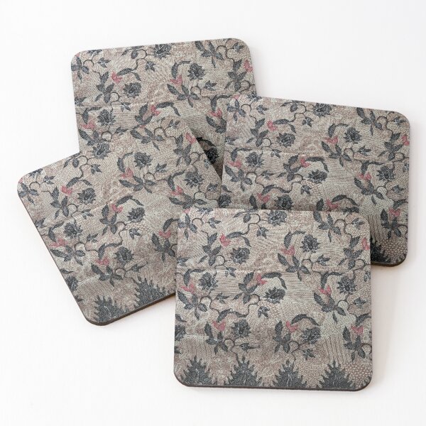 Item preview, Indonesia hand drawn batik brown floral flora flower pattern Pamekasan Madura designed and sold by Morcawork.