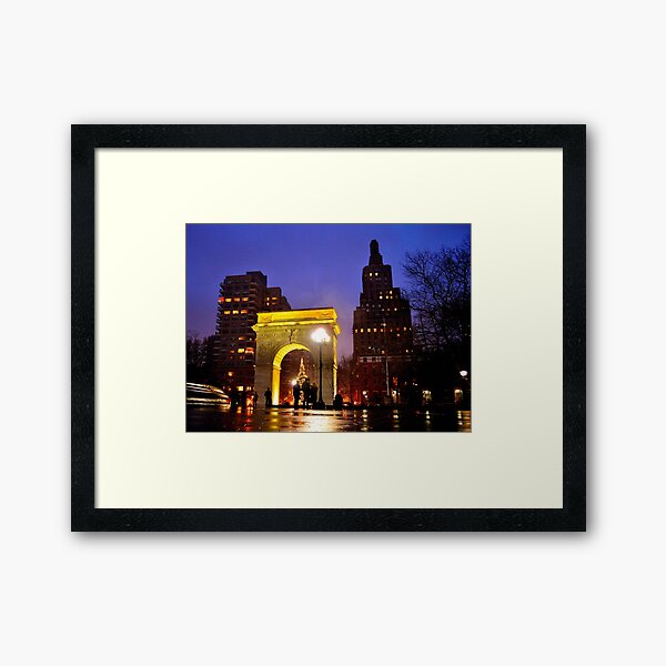 Washington Park at Christmas Framed Art Print
